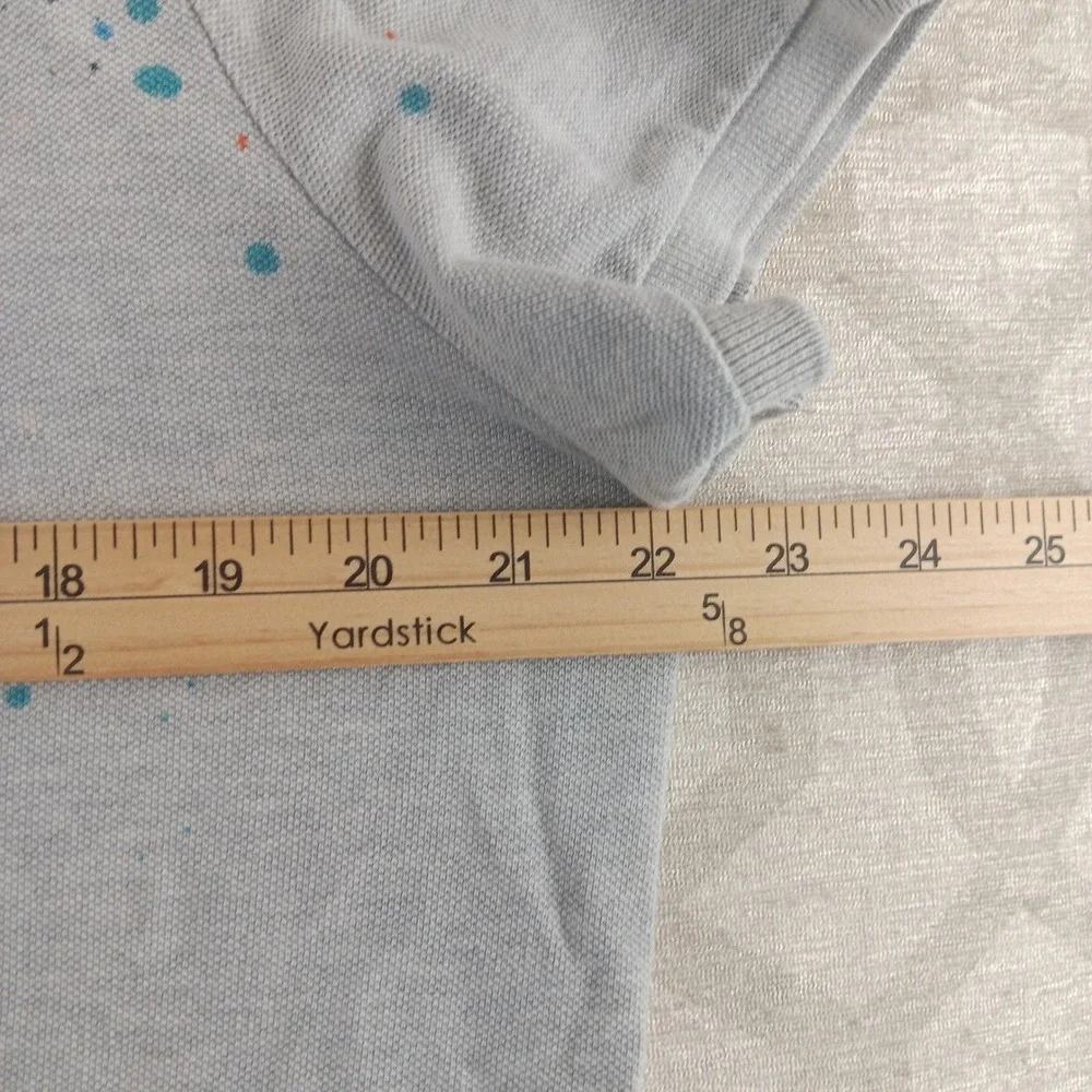 Polo‎ Ralph Lauren Men's XL Tall Grey Splatter Paint Mesh Mini Polo Shirt